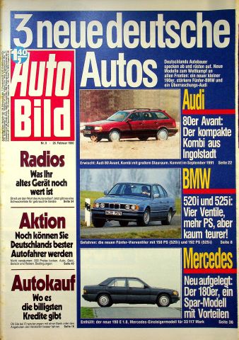 Deckblatt Auto Bild (09/1990)